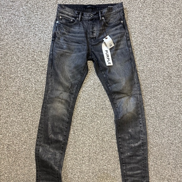 Men's Black Jeans purple brand